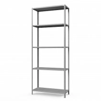 Стеллаж металлический ТС Лайт, 2500x1200x500 мм. Полки: 5 шт. метал.