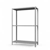 Стеллаж металлический ТС Лайт, 1800x1000x600 мм. Полки: 3 шт. метал. перф.