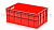 Ящик для молока, мяса, овощей и фруктов сплошной красный