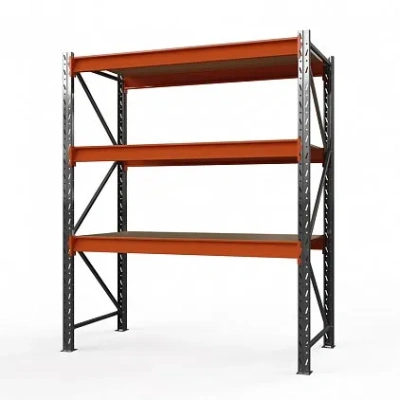 Стеллаж металлический Оптима, 3000x1250x785 мм. Полки: 3 шт. фанера