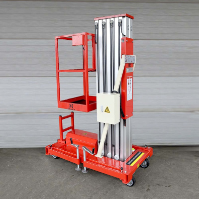 Телескопический одномачтовый подъемник ZX-1-100 OXLIFT 10000 мм 125 кг